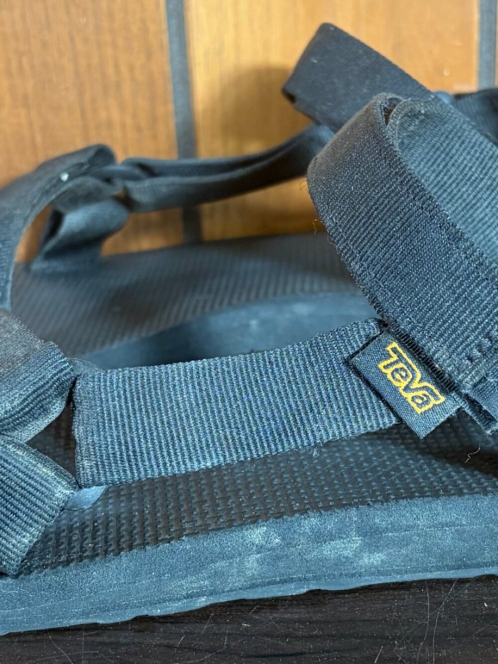 Teva Original Universal Black Sandals w/ Adjustable Hook & Loop Womens Sz 10 EUC - Picture 2 of 8